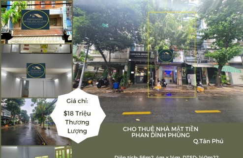 Cho thuê nhà mặt tiền Phan Đình Phùng 56m2, 1Lầu, 18Triệu, Ngay Công Viên